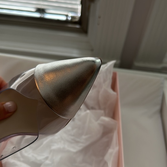 Sophia Webster Daria heels, silver/pink glitter 39 1/2 never worn outside - Picture 4 of 6